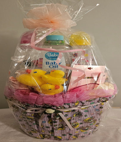 PRETTY-N-PINK BABY GIRL BASKET