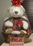 WHITE BEAR GIFT BASKET